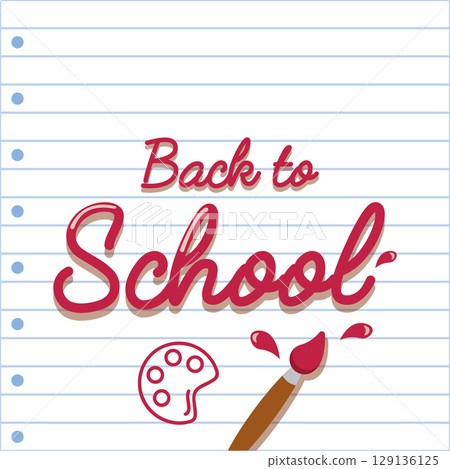 Back to school notebook. Vector 129136125