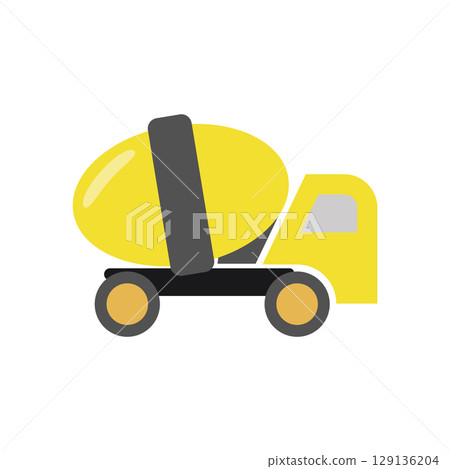 Isolated colored truck toy icon Flat design Vector Isolated colored truck toy icon Flat design Vector 129136204