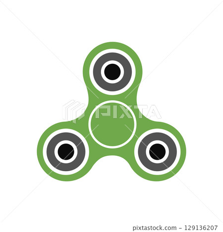 Isolated colored spinner toy icon Flat design Vector Isolated colored spinner toy icon Flat design Vector 129136207