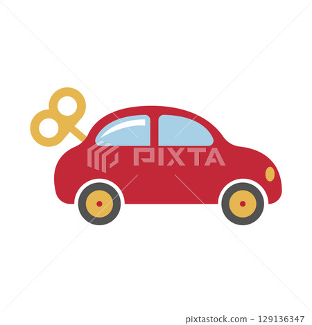 Isolated colored car toy icon Flat design Vector Isolated colored car toy icon Flat design Vector 129136347