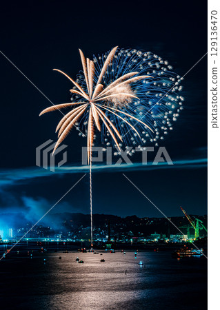 Shiogama Minato Festival Fireworks Display Shiogama Minato Festival Fireworks Display 129136470