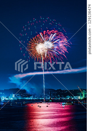 Shiogama Minato Festival Fireworks Display Shiogama Minato Festival Fireworks Display 129136474