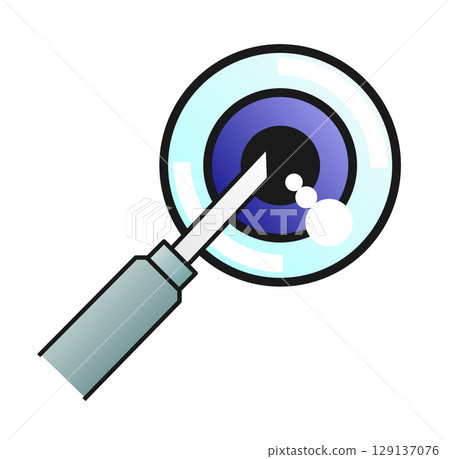 因老化或疾病引起的眼部疾病的說明，透過眼科診所的手術治療 129137076