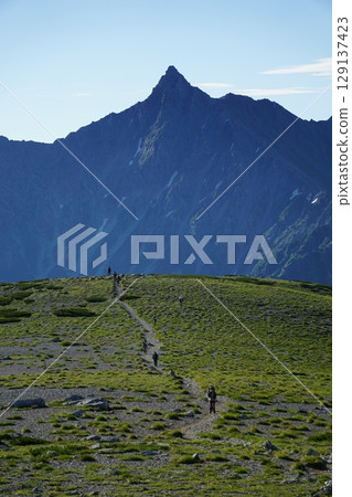 Runway in the sky and Mount Yari 129137423