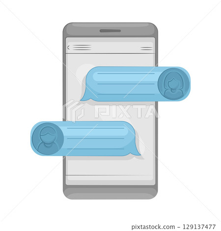 Illustration of Chat Box Illustration of Chat Box 129137477