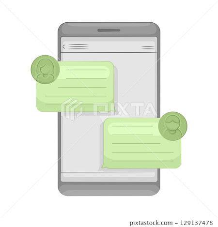 Illustration of Chat Box 129137478