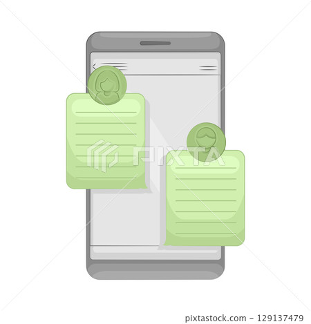 Illustration of Chat Box Illustration of Chat Box 129137479