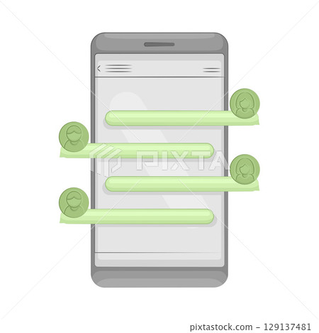 Illustration of Chat Box 129137481