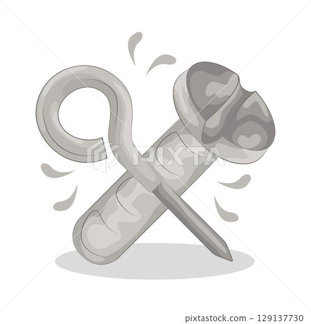 Illustration of Screw Illustration of Screw 129137730