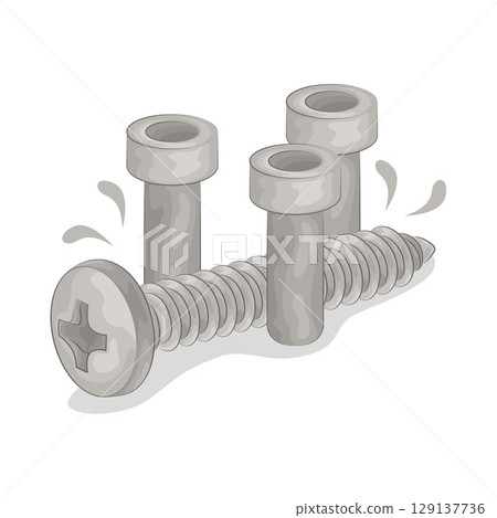 Illustration of Screw  129137736