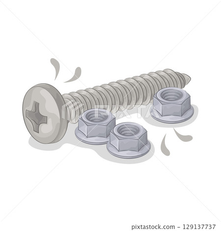 Illustration of Screw  129137737