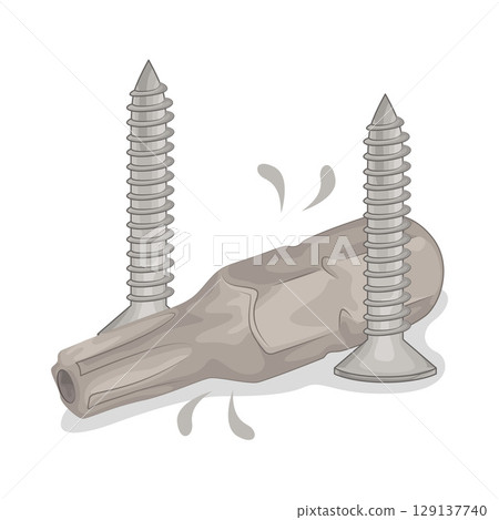 Illustration of Screw Illustration of Screw 129137740