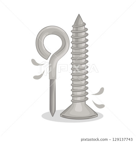 Illustration of Screw Illustration of Screw 129137743