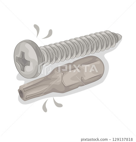 Illustration of Screw 129137818