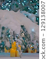Snow on the Christmas tree 129138007