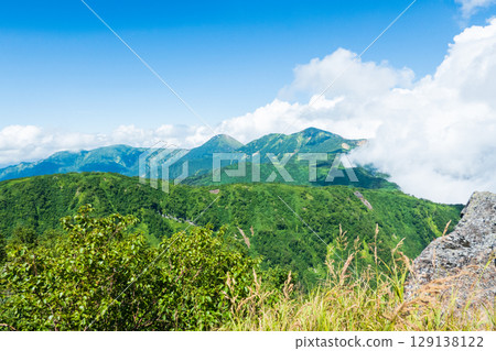 夏季攀登妙高山(從北峰頂眺望燒山、火內山) 夏季攀登妙高山(從北峰頂眺望燒山、火內山) 129138122