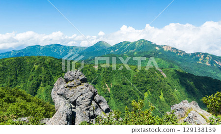 夏季攀登妙高山（從北峰頂眺望燒山、火內山） 129138139