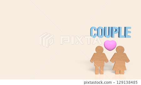 The Wood plate woman and man for couple concept 3d Rendering. The Wood plate woman and man for couple concept 3d Rendering. 129138485