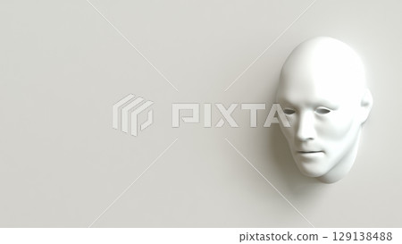 The White face for Abstract Background concept 3d Rendering. The White face for Abstract Background concept 3d Rendering. 129138488
