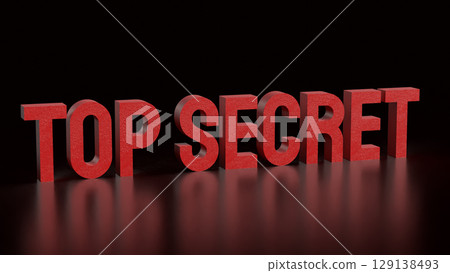 The Top Secret Text for Background concept 3d Rendering. 129138493