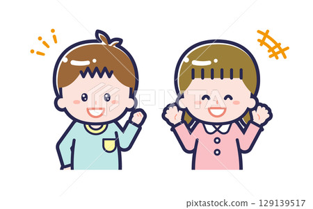 Children in casual clothes / couple / male and female 02 Children in casual clothes / couple / male and female 02 129139517