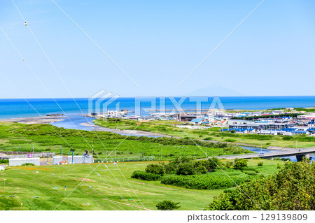 A view of the town of Enbetsu in northern Hokkaido 129139809