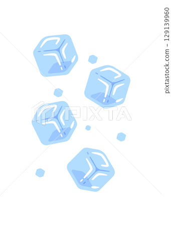 Cartoon ice cubes vector isolated illustration stock illustration Cartoon ice cubes vector isolated illustration stock illustration 129139960