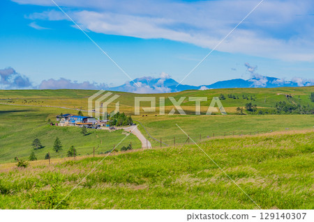 [Nagano Prefecture] The view of the Yamamotogoya hut from Mt. Ushibuse on the Utsukushigahara Plateau 129140307