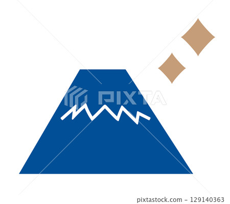 富士山和閃閃發光的插圖圖標 129140363