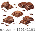 Watercolor style chocolate illustration 129141101