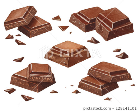 Watercolor style chocolate illustration Watercolor style chocolate illustration 129141101