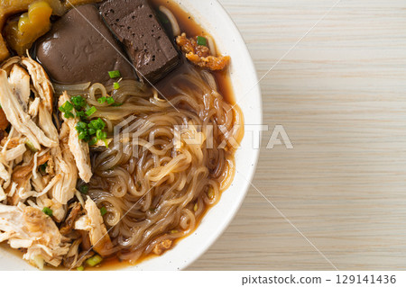 Stewed Chicken Noodle Soup Bowl Stewed Chicken Noodle Soup Bowl 129141436