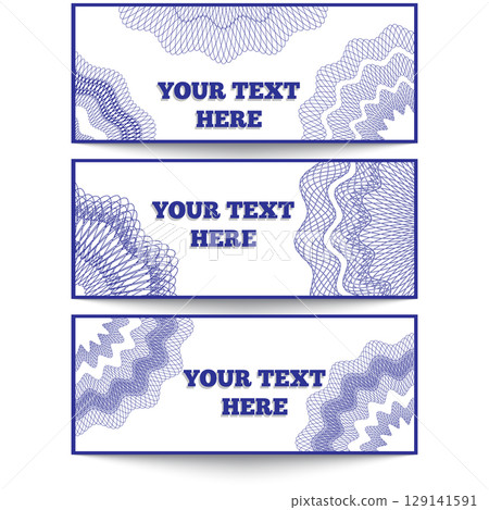 Set of labels with lace pattern. Vector illustration. Set of labels with lace pattern. Vector illustration. 129141591