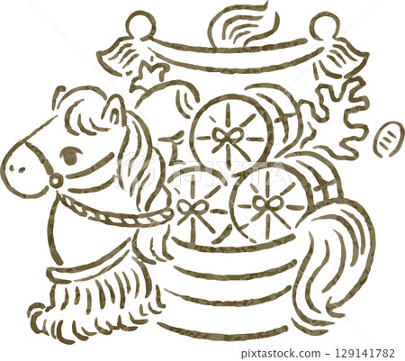 New Year's card, New Year 2026, Treasure Ship, Year of the Horse, Horse, Watercolor, Hand-drawn, Cute, New Year, Japanese style, Illustration material New Year's card, New Year 2026, Treasure Ship, Year of the Horse, Horse, Watercolor, Hand-drawn, Cute, New Year, Japanese style, Illustration material 129141782