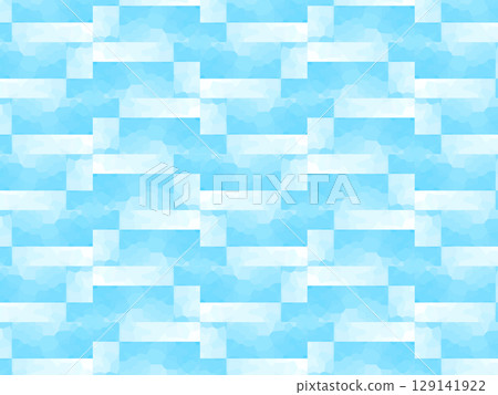 Refreshing blue mosaic background - Abstract geometric tile design and gradient material 154 129141922