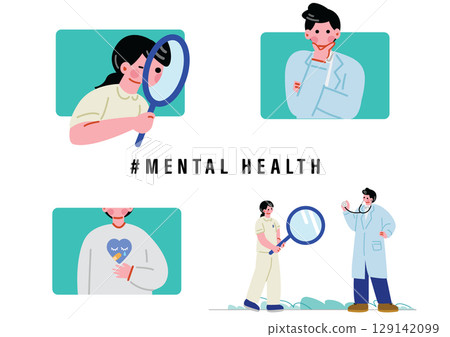 Psychiatrists and nurses examining mental illnesses Psychiatrists and nurses examining mental illnesses 129142099