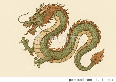 神秘的龍畫 129142794