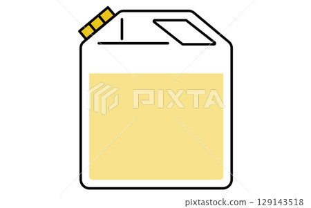 Engine oil (plastic container), simple and cute line drawing icon 129143518