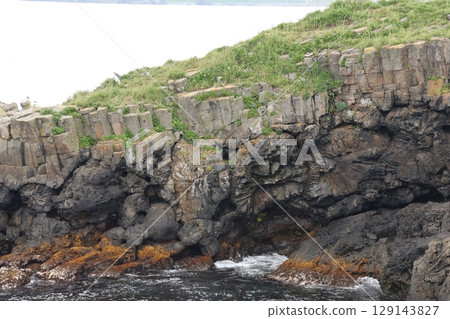 A strange rock formation resembling a wheel, Nemuro Kurumaishi, a national natural monument A strange rock formation resembling a wheel, Nemuro Kurumaishi, a national natural monument 129143827