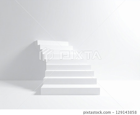 White staircase White staircase 129143858