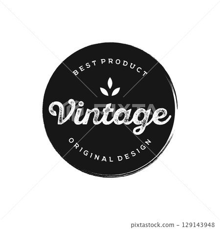 Logo design typography vintage retro badge for business , clothing , barber , restaurant and bar. 129143948