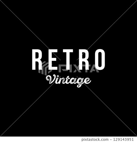 Logo design typography vintage retro badge for business , clothing , barber , restaurant and bar. 129143951