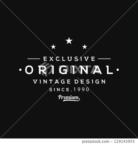 Logo design typography vintage retro badge for business , clothing , barber , restaurant and bar. Logo design typography vintage retro badge for business , clothing , barber , restaurant and bar. 129143955