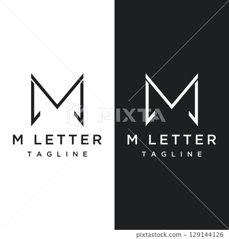 Logo design for the initial letter M monogram or geometry that is unique, modern, luxurious and elegant. Logo for business, brand, business card and company. Logo design for the initial letter M monogram or geometry that is unique, modern, luxurious and elegant. Logo for business, brand, business card and company. 129144126