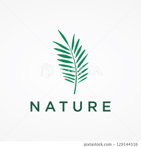 Premium and luxury palm leaf summer tropical therapy botanical logo template design. Premium and luxury palm leaf summer tropical therapy botanical logo template design. 129144316