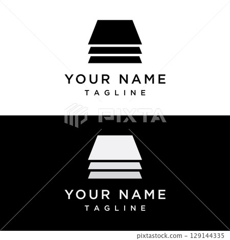 Premium classic parquet wood tile or ceramic tile logo template design. Premium classic parquet wood tile or ceramic tile logo template design. 129144335