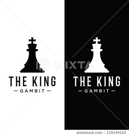 Retro vintage chess club logo template design.Logo for tournament, badge, sport. Retro vintage chess club logo template design.Logo for tournament, badge, sport. 129144520