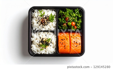 set of transparent glass transparent meal on white background 129145280