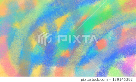 Colorful pen-drawn handwritten lines background graphic paint material 129145392