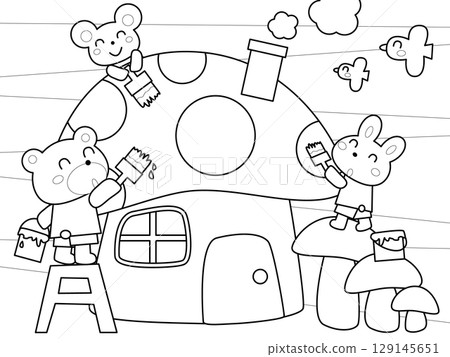 繪本：蘑菇屋和動物 129145651